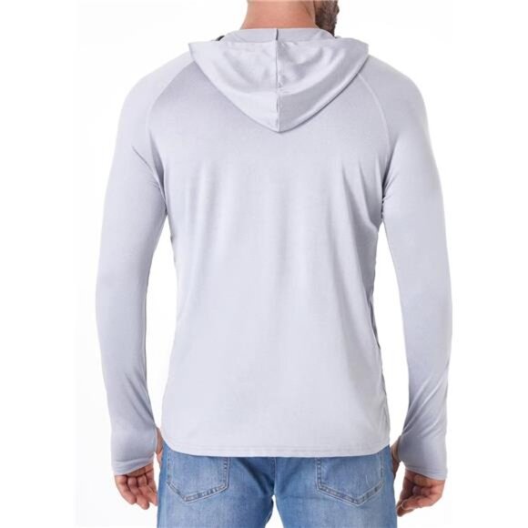 Men's Athletic Hoodies Long Sleeve Fishing Shirts for Men UPF 50+ SPF - Picture 4 of 8